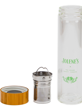 Jolene's Tea Glass Thermos with Bamboo Lid 500ml